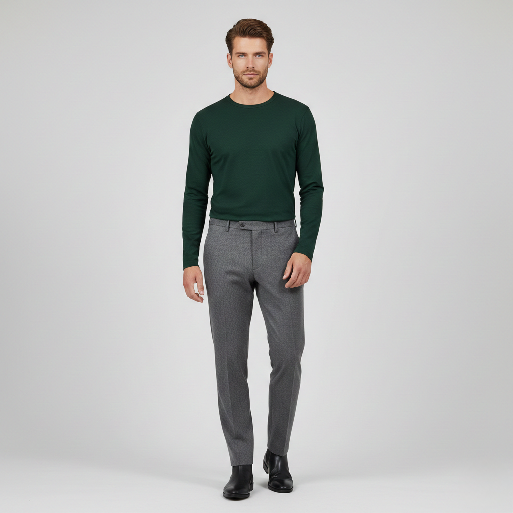 Men's Long-Sleeve Crewneck Top
