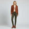 Women's Faux-Suede Moto Jacket